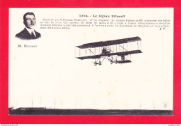 Aviation-467A79  Le Biplan EFIMOFF, Construit Par Farman, En Médaillon Petite Image De L'aviateur, Cpa BE - ....-1914: Precursors