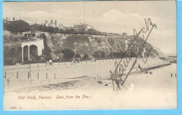 Ventnor-Isle Of Wight-Ile De Wight-Cliff Walk, Seen From The Pier-Postmark-Shanklin-1905-Stamp Edward VII 1/2Penny - Ventnor