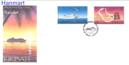 Kiribati 2001 Mi 853-854 FDC  (XFDC ZS7 KRB853-854) - Bateaux