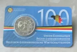 Belgie 2021   2 Euro Commemo In CC  Belgische - Luxemburgse Economische UNIE    Version Français !! - Belgien