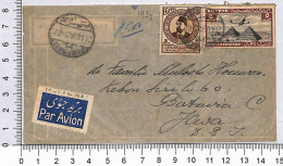 P0935 - EGYPT - Postal History - BEATIFUL Franking On AIRMAIL COVER To USA 1932 - Cartas & Documentos