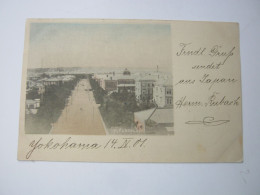 JAPAN , 1901 , 4 S. Bildganzsache , Verschickt Aus Yokohama Nach Deutschland - Brieven En Documenten