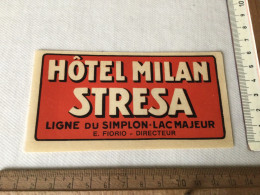 Hotel Milan In Stresa   Italie - Hotel Labels