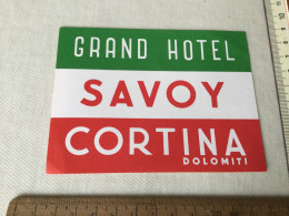 Hotel Savoy In Cortina Italie - Hotel Labels