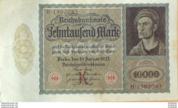 Billet De Banque Allemagne 10000 Mark Reichsbanknote Zehntausend 1922 - 1000 Mark