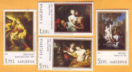 2019 Moldova Moldavie  Art, Paintings, Artists, Museum 4v Mint - Nudes