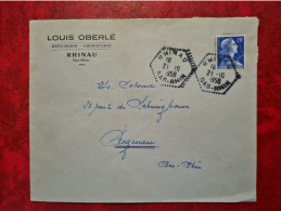 Lettre 1958 RHINAU MENUISERIE LOUIS OBERLE - Otros & Sin Clasificación