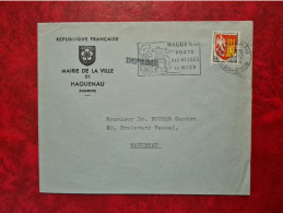 Lettre 1964 MAIRIE VILLE DE HAGUENAU FLAMME PORTE DES VOSGES - Otros & Sin Clasificación