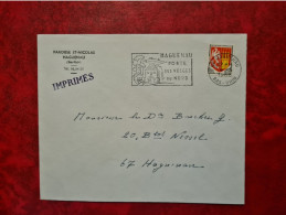 Lettre 1966 PAROISSE SAINT NICOLAS HAGUENAU FLAMME PORTE DES VOSGES - Otros & Sin Clasificación