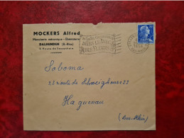 Lettre 1958 MENUISERIE EBENISTERIE MOCKERS ALFRED DALHUNDEN - Otros & Sin Clasificación