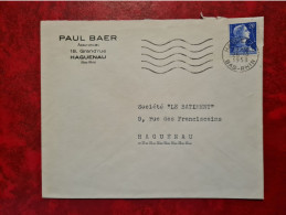 Lettre 1958 ASSURANCES PAUL BAER HAGUENAU - Otros & Sin Clasificación