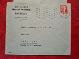 Lettre 1959  HAGUENAU QUINCAILLERIE MARCEL HANNS - Otros & Sin Clasificación