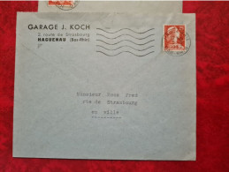 Lettre 1959  HAGUENAU GARAGE J. KOCH - Otros & Sin Clasificación