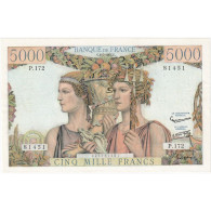 France, 5000 Francs, Terre Et Mer, 1957-03-07, P.172, NEUF - 5 000 F 1949-1957 ''Terre Et Mer''