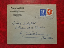 Lettre 1959  GALBERT ACKER ENTREPRENEUR WANGENBOURG ENGENTHAL - Otros & Sin Clasificación