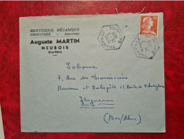 Lettre 1959 MENUISERIE EBENISTERIE AUGUSTE MARTIN NEUBOIS  CACHET THANVILLE - Otros & Sin Clasificación