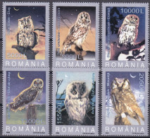 Rumänien Romania 2003 - Mi.Nr. 5729 - 5734 - Postfrisch MNH - Vögel Birds Eulen Owls - Uilen