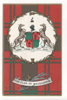 Clan MacQuarrie - Old Scotland Coat Of Arms And Tartan Card - Other & Unclassified