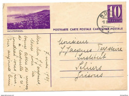 292 - 56 - Entier Postal Avec Illustration "Richterswil" Cachet à Date Rolle 1939 - Enteros Postales