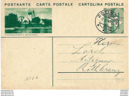 164 - 17 - Entier Postal Avec Illustration "Romanshorn A. Bodensee" Superbe Cachet à Date Zofingen 1934 - Enteros Postales