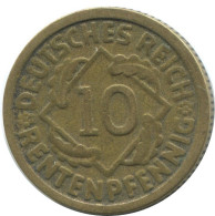 10 RENTENPFENNIG 1924 G GERMANY Coin #AE352.U.A - 10 Rentenpfennig & 10 Reichspfennig