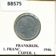 1 FRANC 1946 FRANCIA FRANCE Moneda #BB575.E.A - 1 Franc