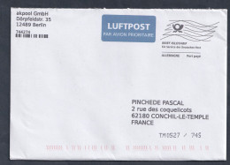 ALLEMAGNE LETTRE PAR AVION PORT PAYE 2024 - Storia Postale