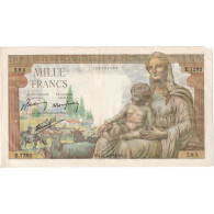 France, 1000 Francs, Déesse Déméter, 1943-07-22, Z.7292, B+ - 1 000 F 1942-1943 ''Déesse Déméter''