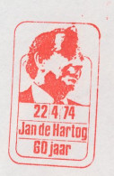 Meter Cover Netherlands 1974 Jan De Hartog - Writer - Ecrivains