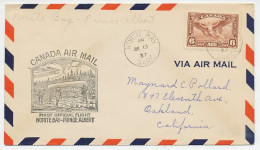 FFC / First Flight Cover Canada 1937 Canoe - Ships