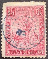 Madagascar 1903 Animal Zebu Arbre Tree Yvert 68 O Used - Usati