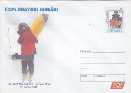 UCA MARINESCU, POLAR EXPLORER, COVER STATIONERY, 2005, ROMANIA - Esploratori E Celebrità Polari