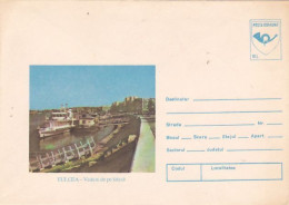 TULCEA RIVER HARBOUR, SHIPS, TRANSPORTS, COVER STATIONERY, 1992, ROMANIA - Bateaux