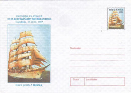 MIRCEA BARQUE, SAILING VESSEL, SHIPS, TRANSPORTS, COVER STATIONERY, 1997, ROMANIA - Bateaux