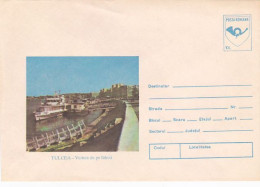 TULCEA RIVER HARBOUR, SHIPS, TRANSPORTS, COVER STATIONERY, 1992, ROMANIA - Bateaux