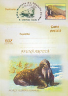 WALRUS, ARCTIC WILDLIFE, NORTH POLE, POSTCARD STATIONERY, 2003, ROMANIA - Fauna Artica