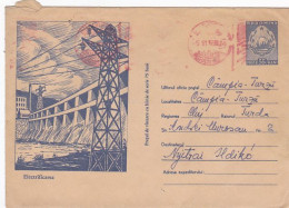 WATER POWER PLANT, ENERGY, SCIENCE, COVER STATIONERY, 1957, ROMANIA - Water