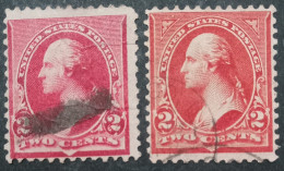 United States - 2 "UNIQUE" George Washington Stamps. 1894. THE TRI-ANGLE ON TOP MISSING On LH Stamp. - Usados