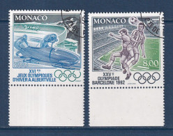 Monaco - YT N° 1811 Et 1812 - Oblitéré, Dos Neuf Sans Charnière - 1992 - Used Stamps