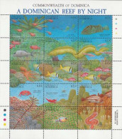 DOMINICA 1992 - Vue Du Corail La Nuit-Poissons Et Faune Marine - Poissons