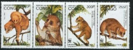 CONGO 1996 - WWF - Arctocèbe De Calabar  (maki) - 4 V. - Neufs