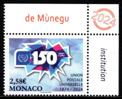 MONACO 2024 -  150 ANS DE L'UNION POSTALE UNIVERSELLE - NEUF ** - Unused Stamps