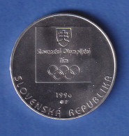 Slowakei 1996 Silbermünze 200 Kronen Slowakisches Olympia-Team Stg - Slowakije
