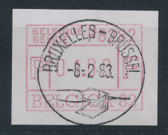Belgien FRAMA Sonder-ATM BELGICA 82,  X-Papier, Kleinwert 1,00 Bfr. O - Altri & Non Classificati