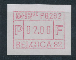 Belgien FRAMA Sonder-ATM BELGICA 82,  X-Papier, Kleinwert 2,00 Bfr. ** - Altri & Non Classificati