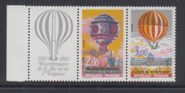 Frankreich 1983 Mi.-Nr 2387-88 ** Montgolfiere / Ballon Paar Mit Zierfeld Links - Otros & Sin Clasificación