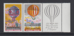 Frankreich 1983 Mi.-Nr 2387-88 ** Montgolfiere / Ballon Paar Mit Zierfeld Rechts - Otros & Sin Clasificación