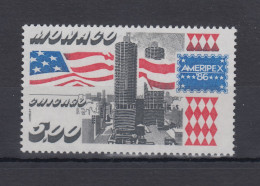 Monaco 1986 Mi.-Nr. 1762 ** Briefmarken-Ausstellung AMERIPEX '86 Chicago - Altri & Non Classificati