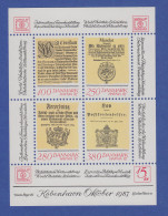Dänemark 1985 Block 4 ** Briefmarkenausstellung HAFNIA `87 Kopenhagen - Otros & Sin Clasificación