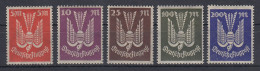 Deutsches Reich 1923 Flugpostmarken Holztaube Mi.-Nr. 263-67 ** - Ongebruikt